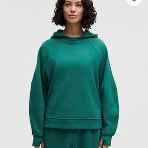 Scuba Oversized Side-Slit Hoodie Teal Lagoon Sz XS/S EUC
